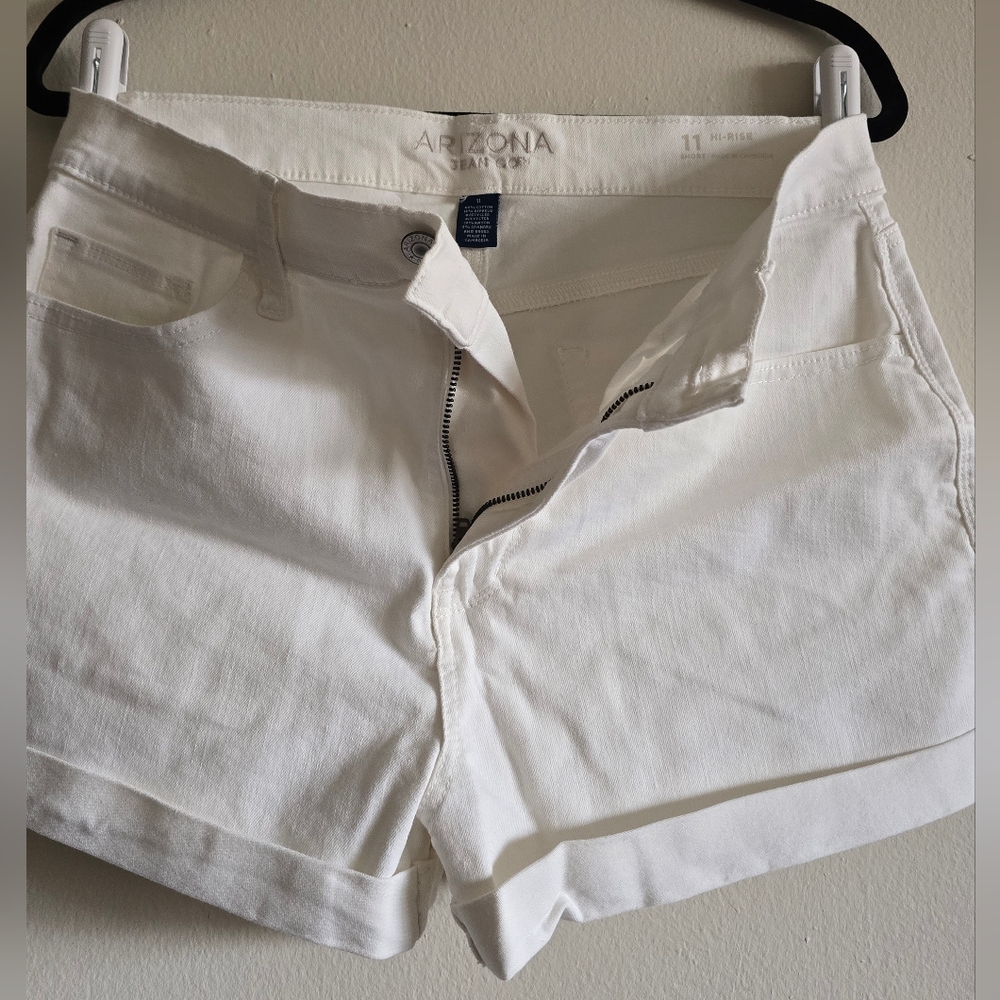 Arizona Jean Company Women's Crisp White Jean Shorts